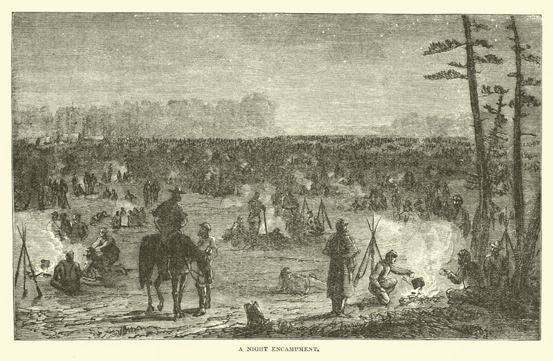 Nocny obóz, grudzień 1862 autorstwa American School