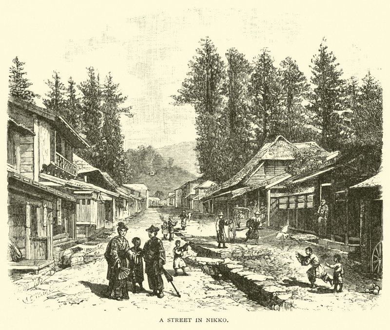 Ulica w Nikko autorstwa American School