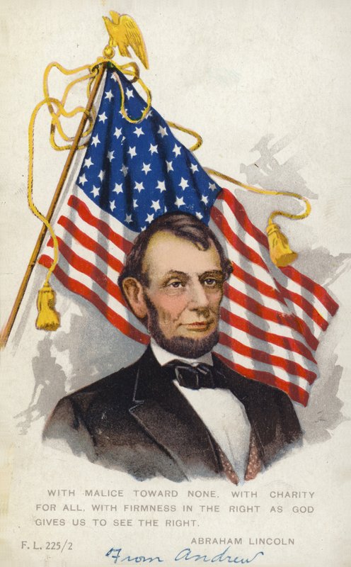 Abraham Lincoln (kolorowa litografia) autorstwa American School