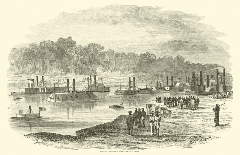 Flota admirała Porterów na Red River, marzec 1864 r autorstwa American School