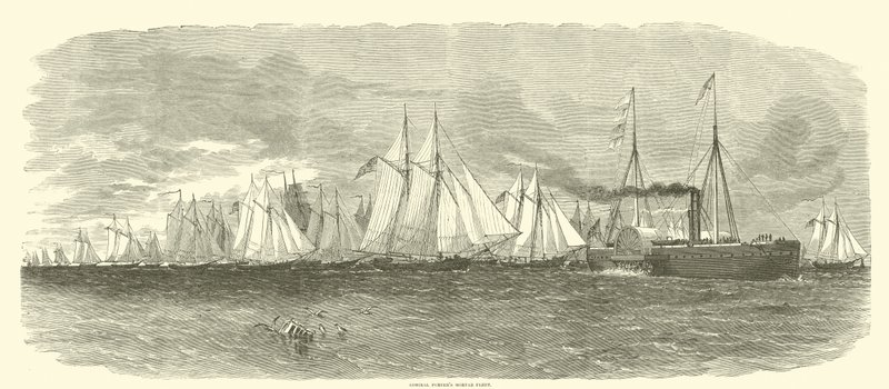 Admirał Porters flota moździerzy, 1862 autorstwa American School