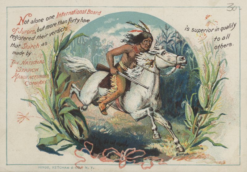 Reklama dla Krajowej Firmy Producentów Skrobi (chromolitho) autorstwa American School