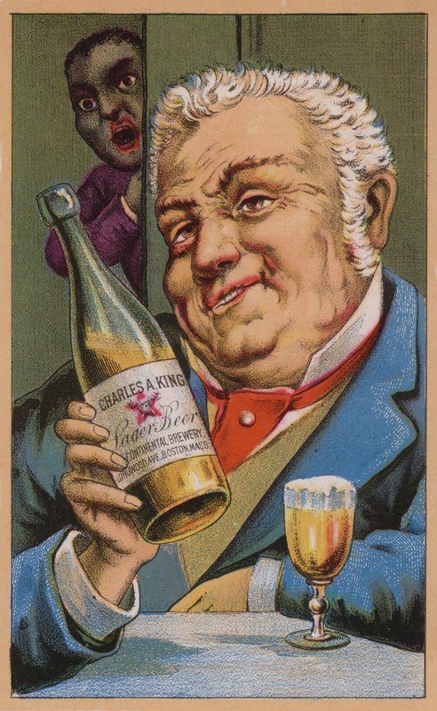 Amerykańska karta handlowa reklamująca piwo Charles A King, Boston, Massachusetts autorstwa American School