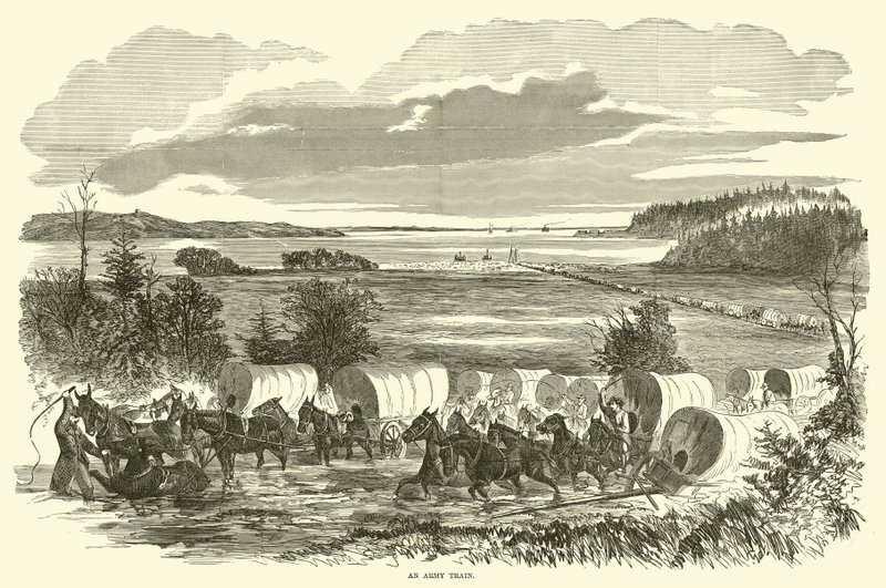 Pociąg wojskowy, listopad 1862 autorstwa American School