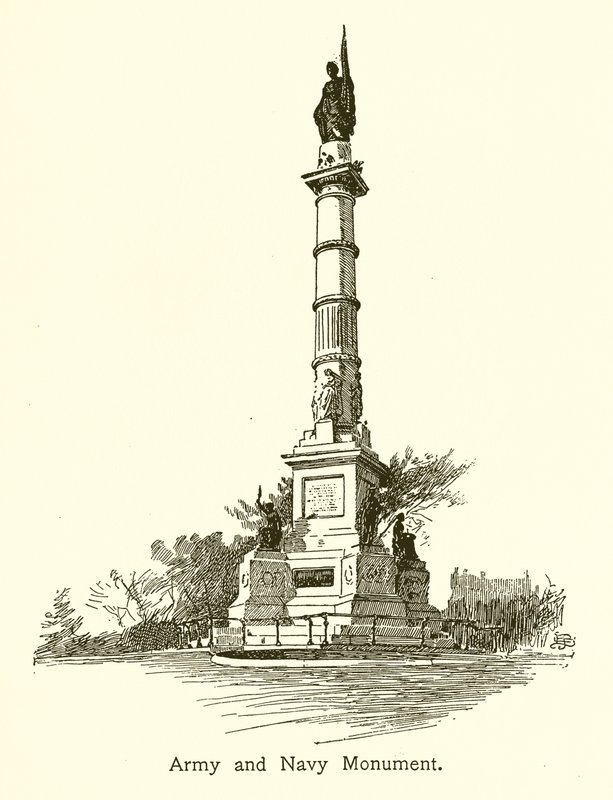 Pomnik Armii i Marynarki Wojennej, Boston Common autorstwa American School