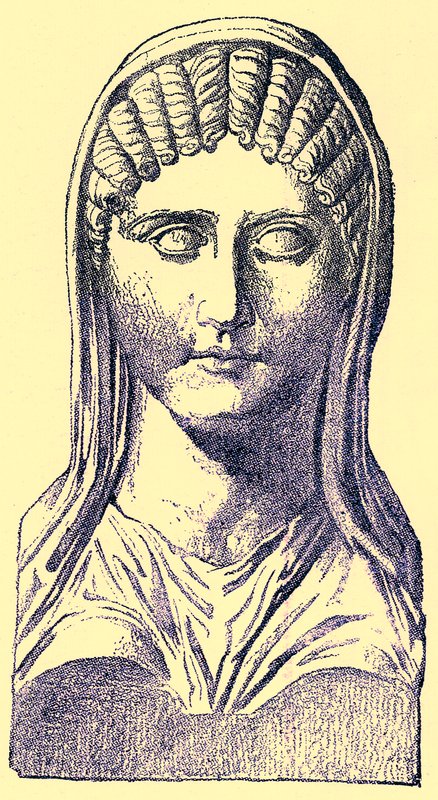 Aspazja, ilustracja z Historii Grecji autorstwa Victora Duruy, opublikowana w 1890 r. (obraz ulepszony cyfrowo) autorstwa American School