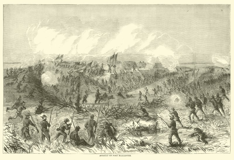 Napaść na Fort McAllister, grudzień 1864 r. autorstwa American School
