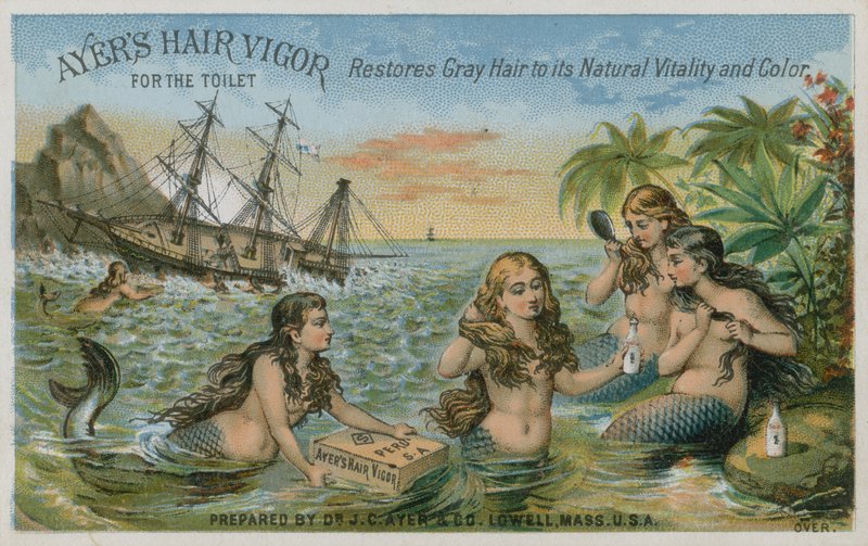 Ayers Hair Vigor do toalety, karta handlowa autorstwa American School