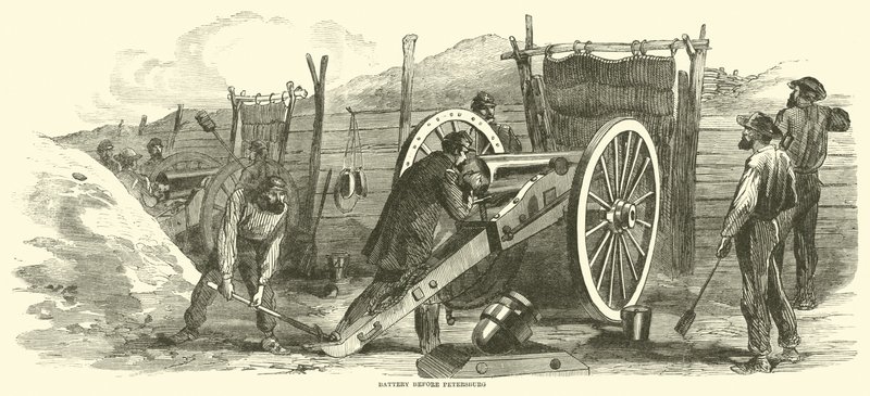 Bateria przed Petersburgiem, czerwiec 1864 r. autorstwa American School