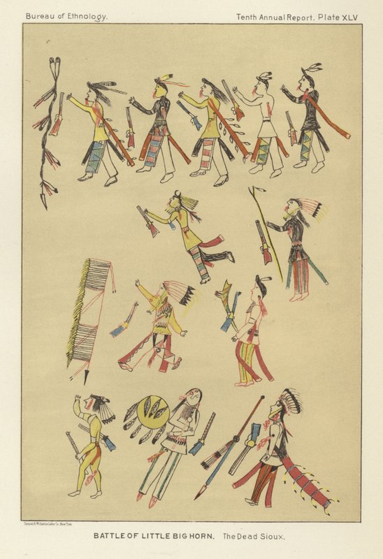 Bitwa pod Little Bighorn autorstwa American School