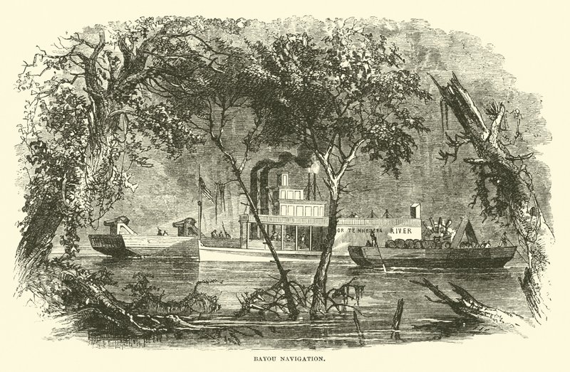 Nawigacja Bayou, marzec 1863 autorstwa American School