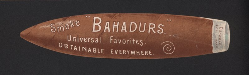 Dodaj do zakładek reklamę cygar Bahadur autorstwa American School