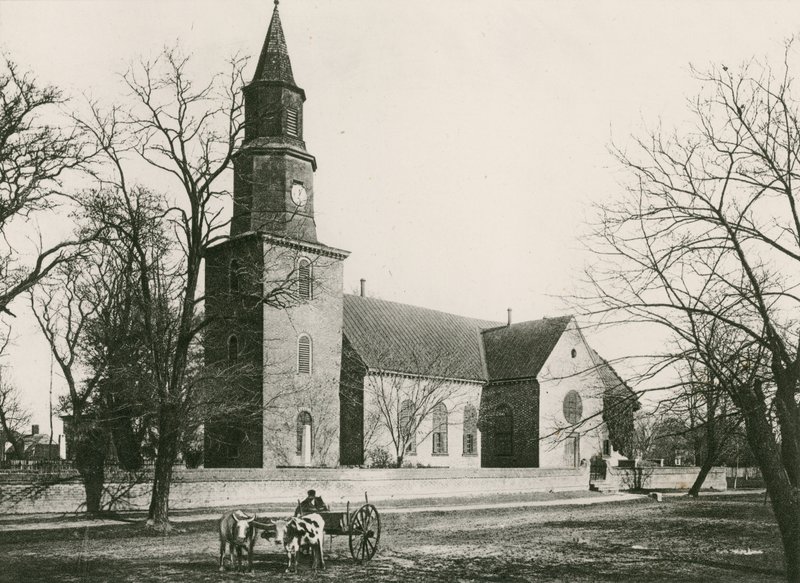 Kościół parafialny Bruton (fotograwiura) autorstwa American School
