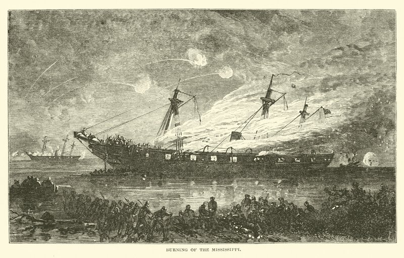 Spalenie Missisipi, kwiecień 1863 autorstwa American School