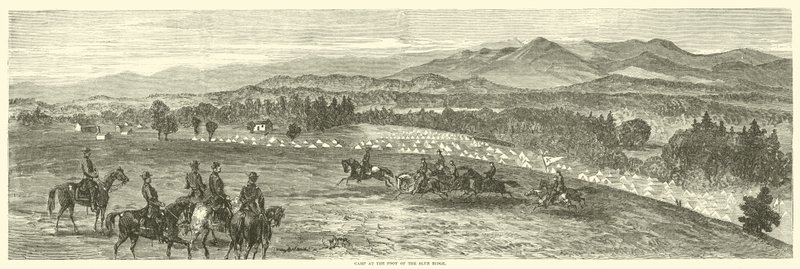 Obóz u podnóża Blue Ridge, październik 1863 autorstwa American School