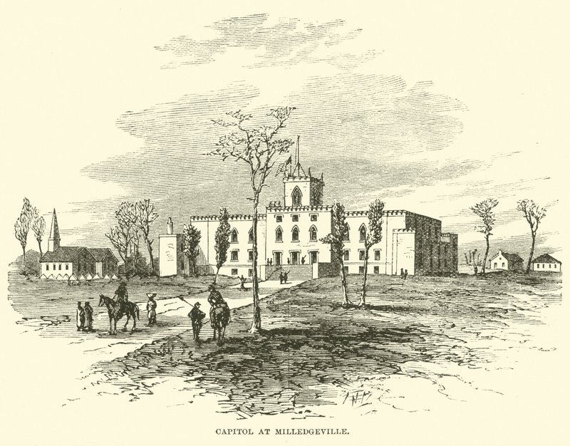 Kapitol w Milledgeville, listopad 1864 autorstwa American School