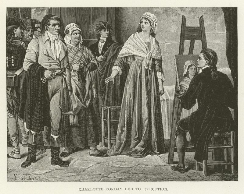 Charlotte Corday doprowadziła do egzekucji autorstwa American School