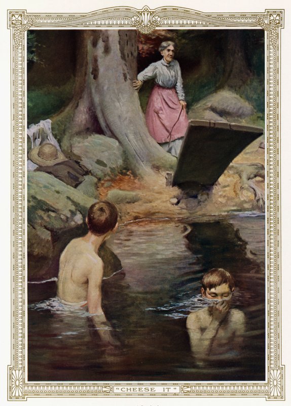 Cheese It, Boys swimming (litografia) autorstwa American School