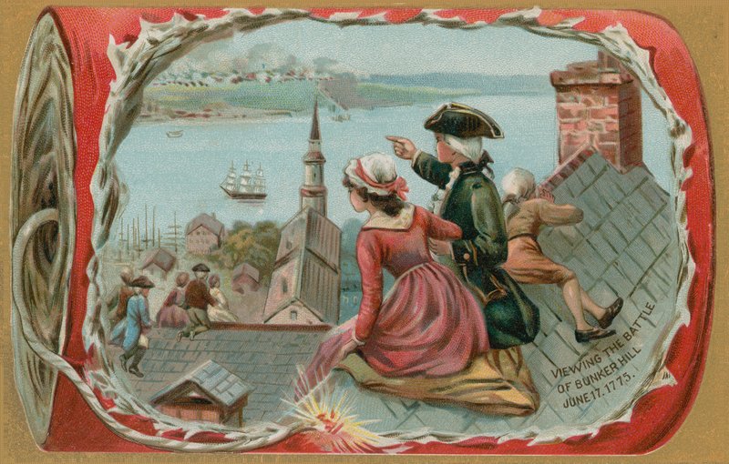 Dzieci oglądające bitwę pod Bunker Hill, 17 czerwca 1775 autorstwa American School