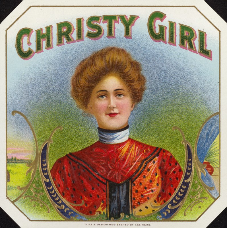Christy Girl, etykieta na cygara autorstwa American School