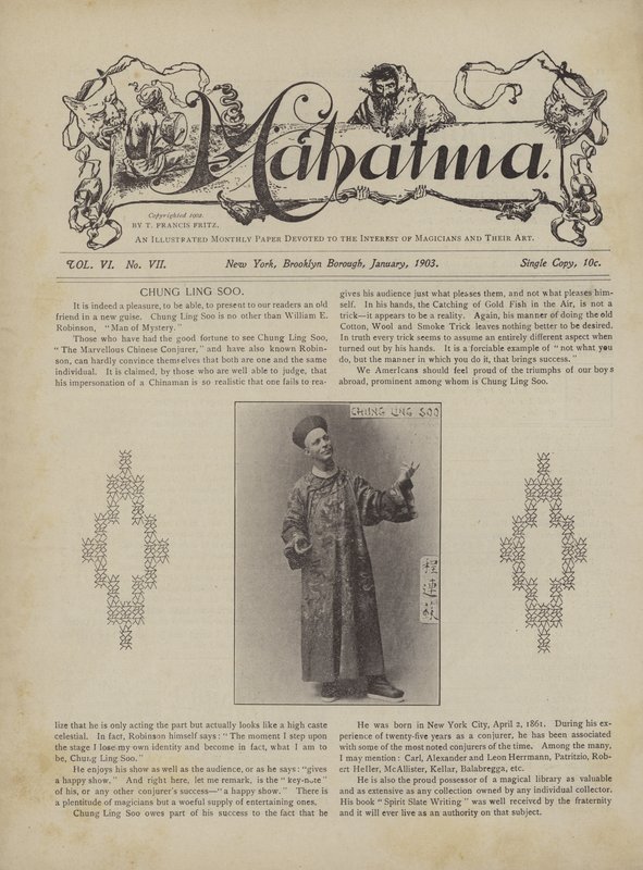 Chung Ling Soo, alias William E Robinson, Człowiek z Tajemnicy (lito) autorstwa American School