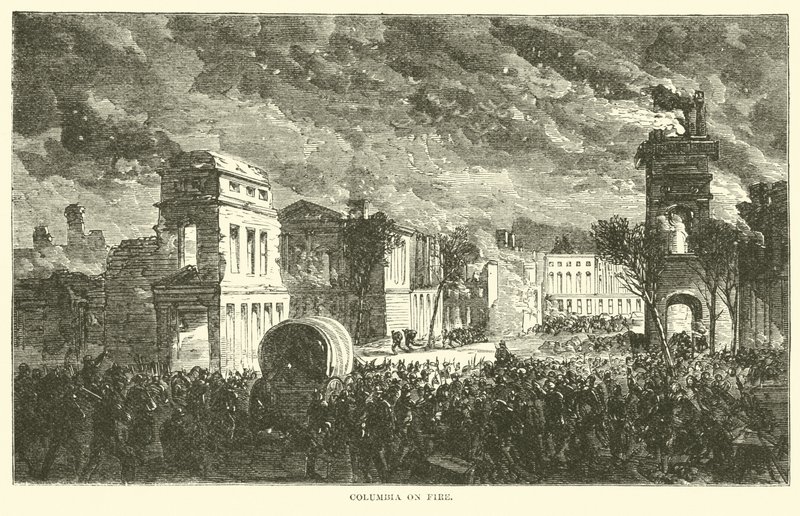 Kolumbia w ogniu, luty 1865 autorstwa American School