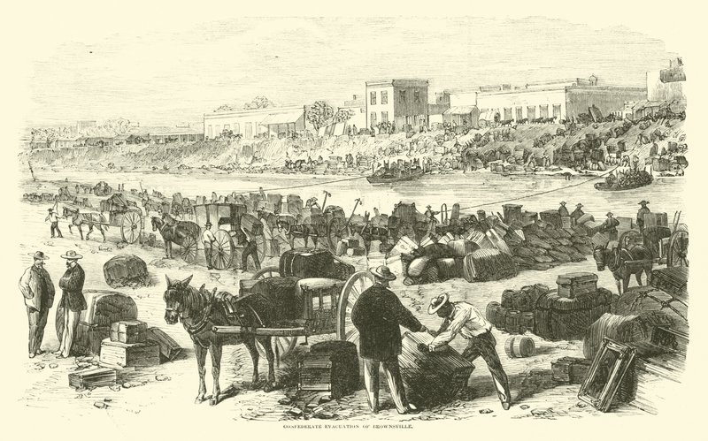 Ewakuacja konfederatów z Brownsville, listopad 1863 autorstwa American School