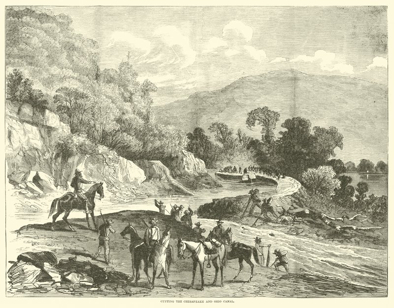 Przecięcie kanału Chesapeake i Ohio, lipiec 1864 r. autorstwa American School
