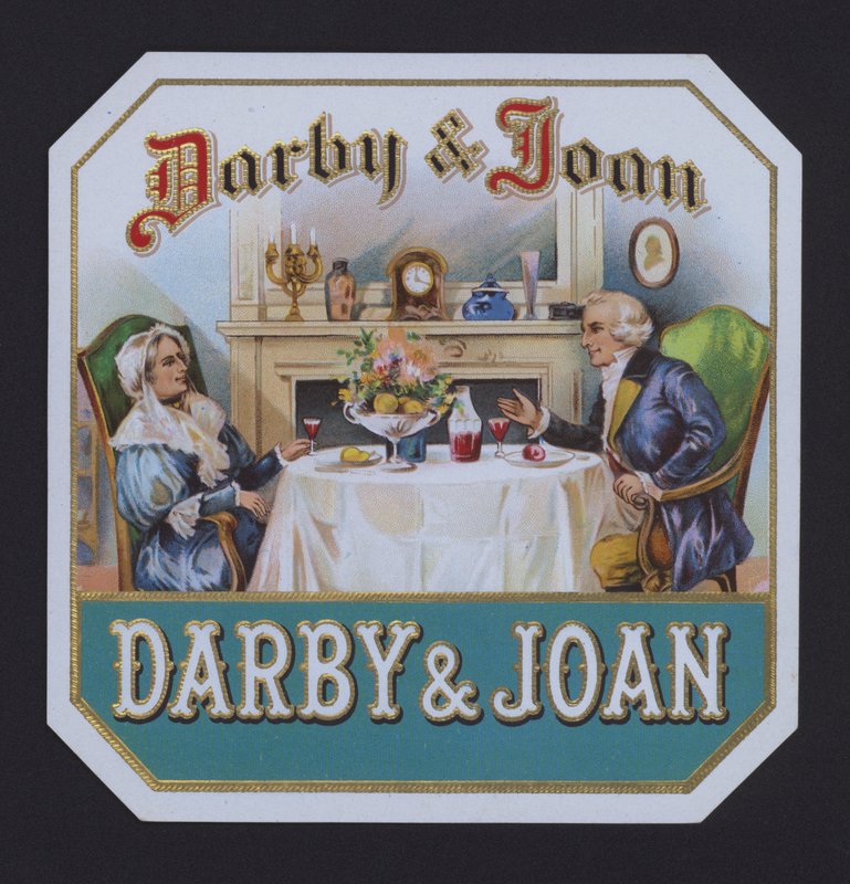 Darby and Joan, etykieta cygara (chromolitho) autorstwa American School