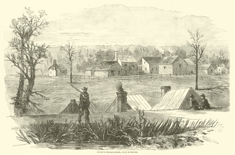 Siedziba Ewells, niedaleko Richmond, marzec 1865 autorstwa American School