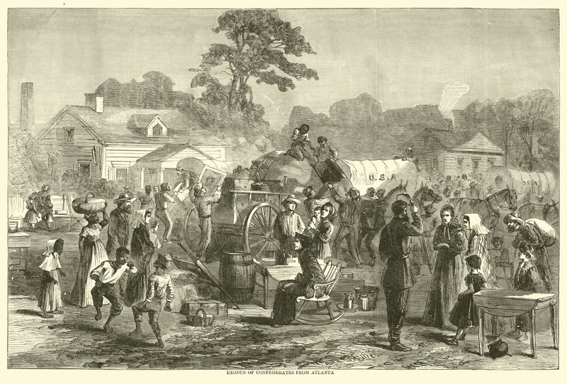 Exodus Konfederatów z Atlanty, wrzesień 1864 autorstwa American School