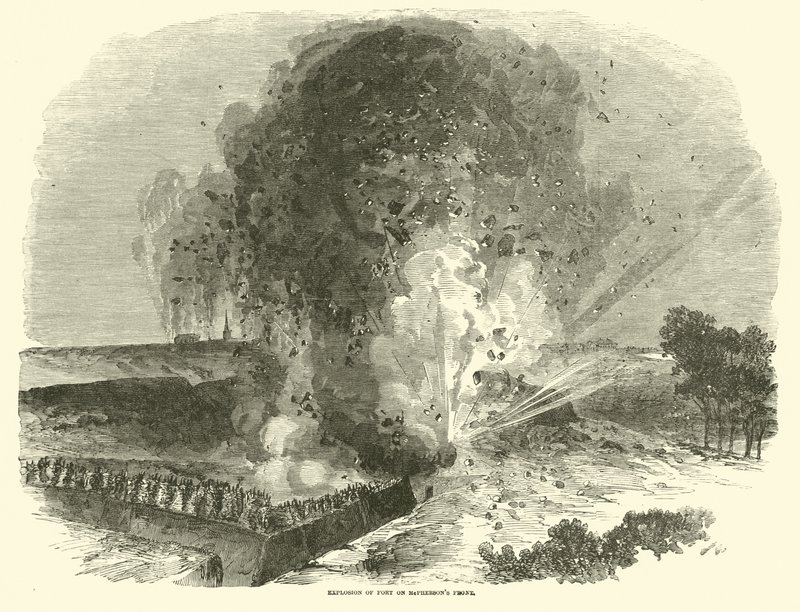 Eksplozja fortu na froncie McPhersonów, czerwiec 1863 r. autorstwa American School