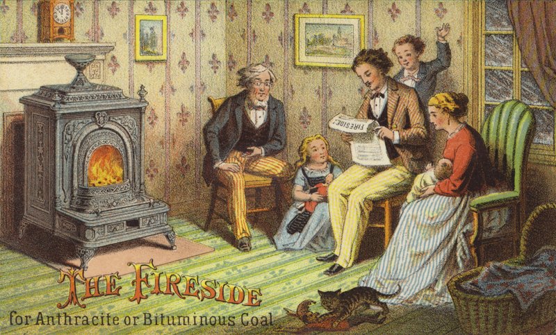 Spotkanie rodzinne przy kominku autorstwa American School
