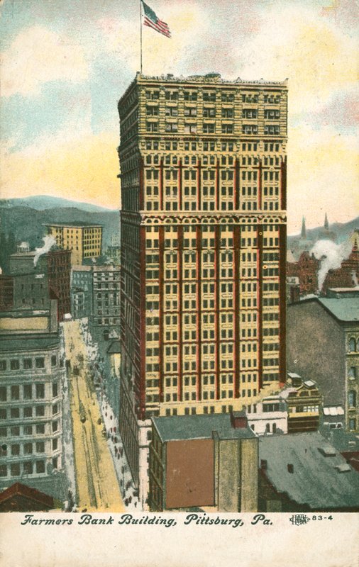 Farmers Bank Building, Pittsburgh, Pensylwania, USA (kolor lito) autorstwa American School