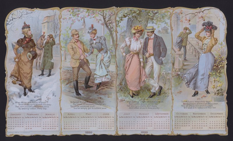 Kalendarz mody na rok 1899 (kolorowa litografia) autorstwa American School