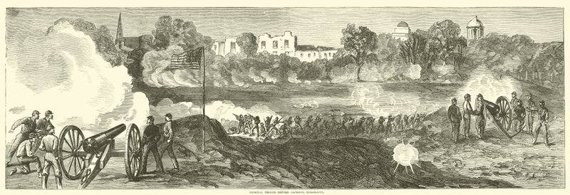 Oddziały federalne przed Jacksonem, Mississippi, lipiec 1863 autorstwa American School