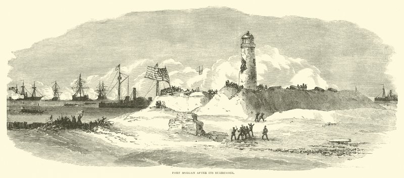 Fort Morgan po kapitulacji, sierpień 1864 autorstwa American School