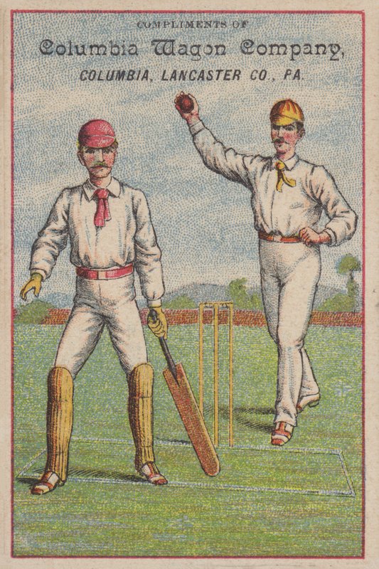 Gra w krykieta (chromolitho) autorstwa American School