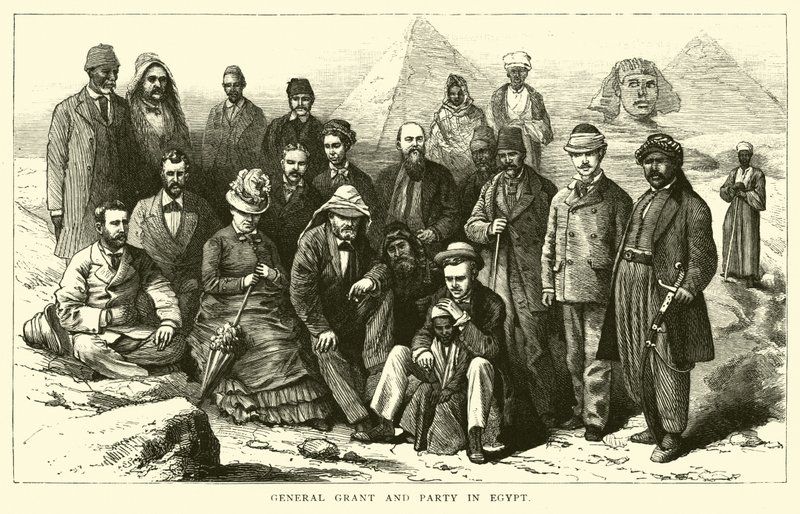 General Grant i impreza w Egipcie autorstwa American School