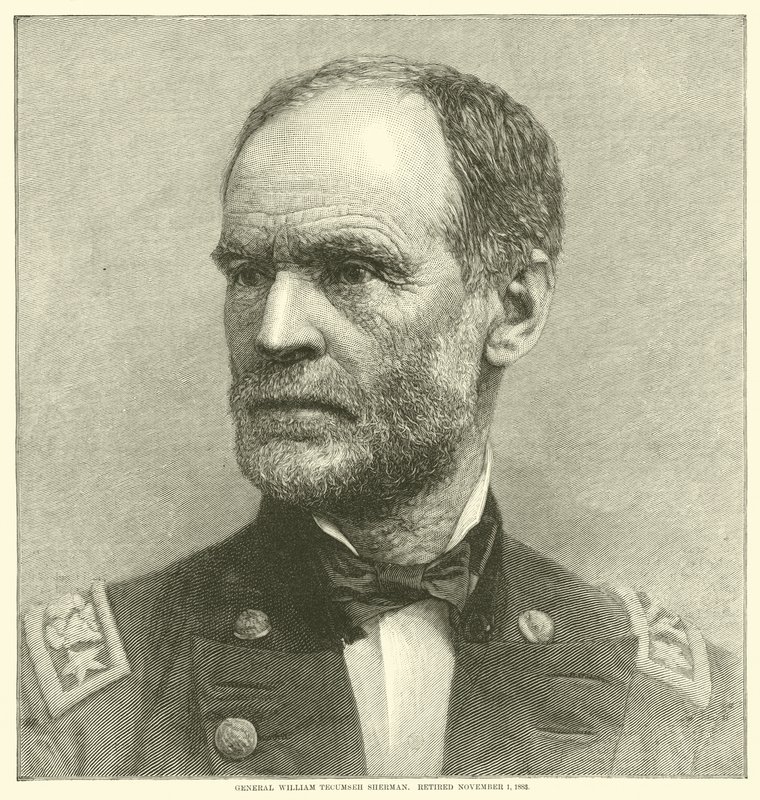 Generał William Tecumseh Sherman w stanie spoczynku 1 listopada 1883, maj 1864 autorstwa American School