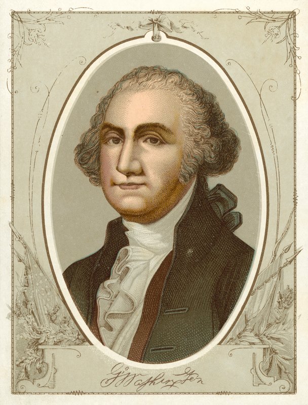 Jerzy Waszyngton (chromolitho) autorstwa American School