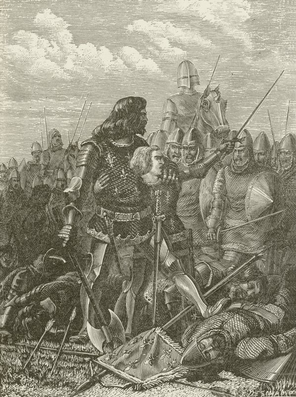 Henryk V w bitwie pod Agincourt autorstwa American School
