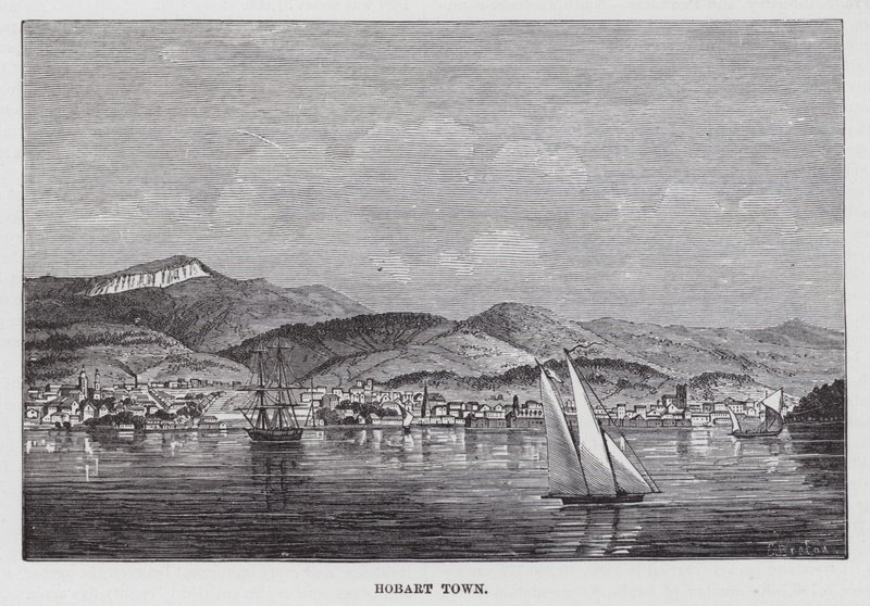Miasto Hobart (rycina) autorstwa American School