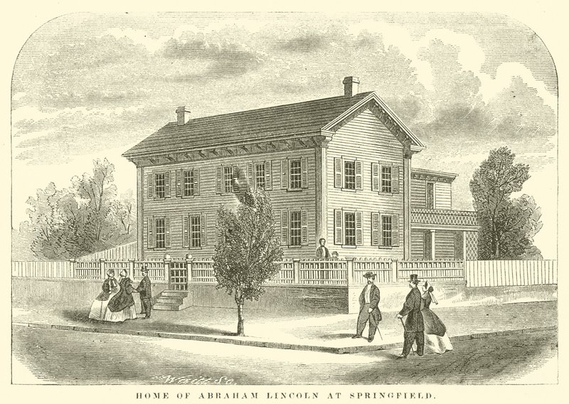 Dom Abrahama Lincolna w Springfield (rycina) autorstwa American School