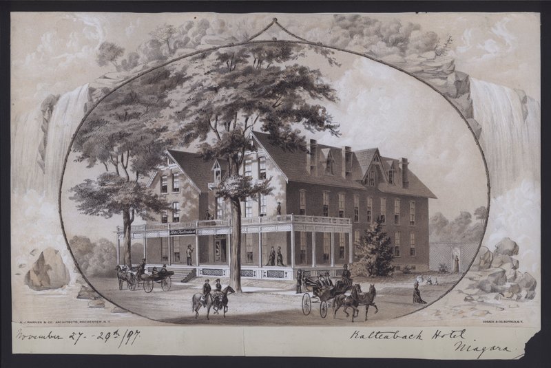 Hotel Kaltenbach, Niagara, Nowy Jork, USA, ok. 1897 r. (litografia) autorstwa American School