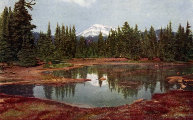 W górach Oregon (kolor lito) autorstwa American School