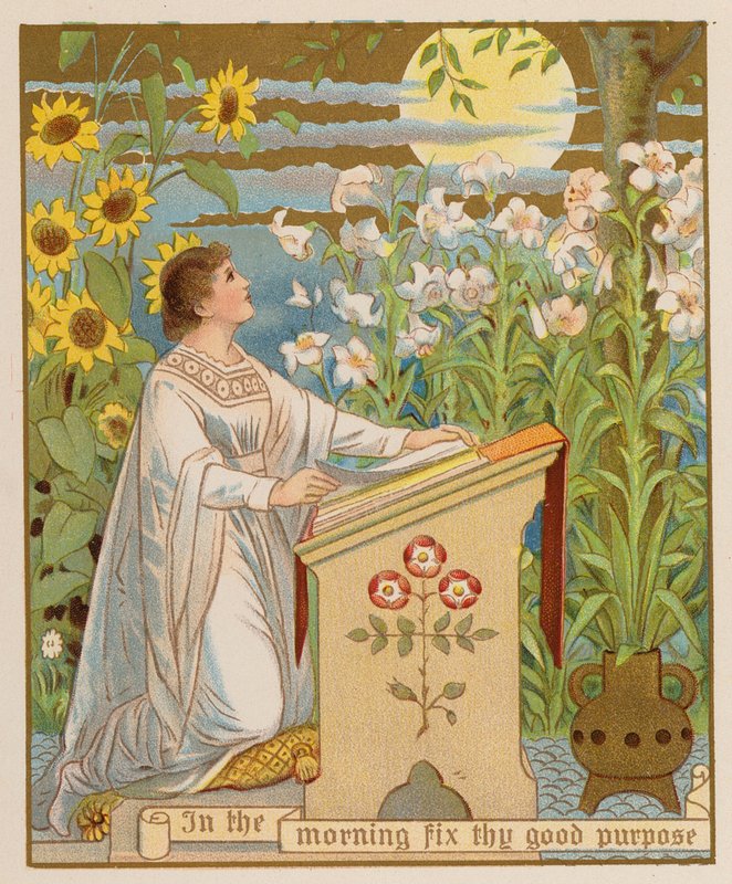 Rano ustal swój dobry cel (chromolitho) autorstwa American School