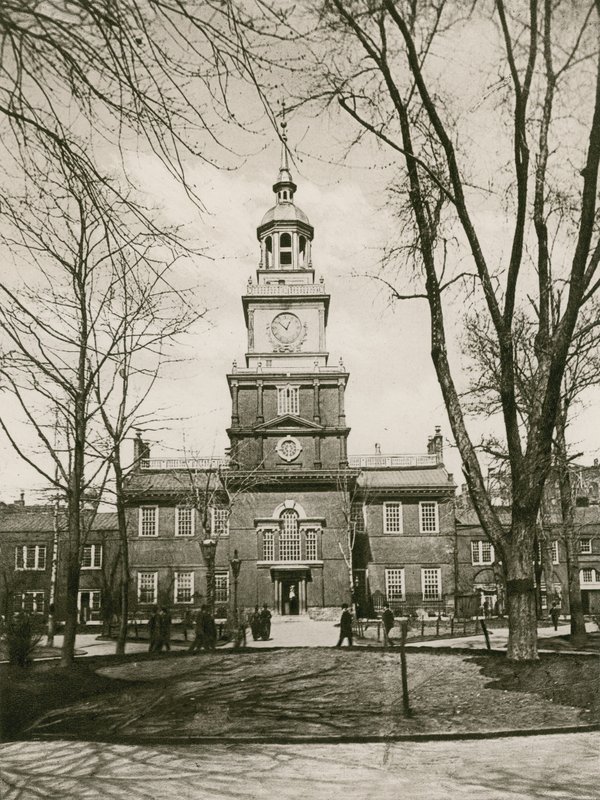 Independence Hall, Filadelfia (fotograwiura) autorstwa American School