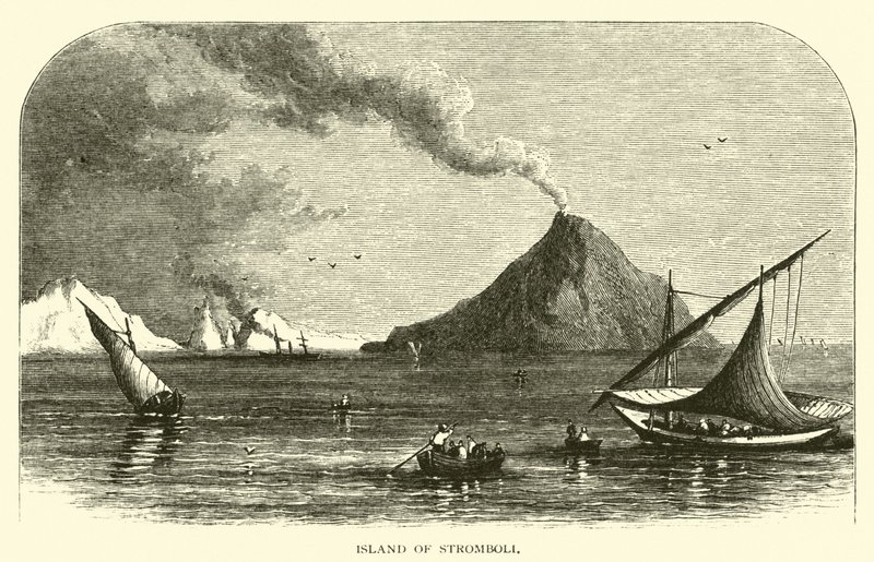 Wyspa Stromboli autorstwa American School