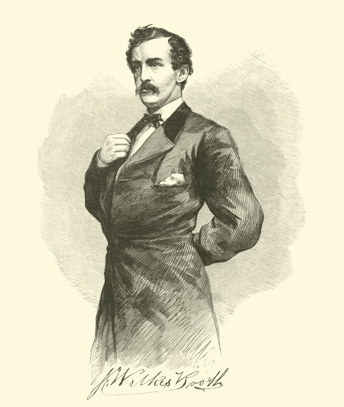 J Wilkes Booth, kwiecień 1865 autorstwa American School